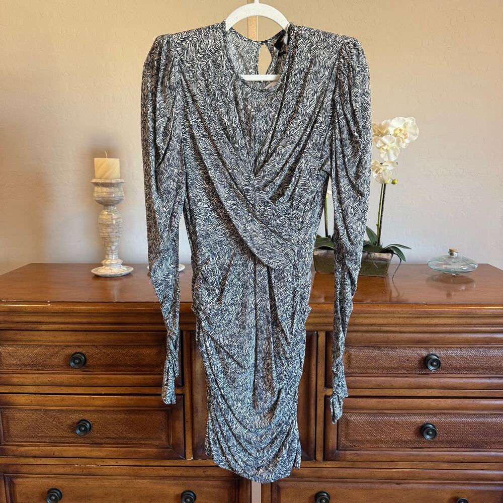 Isabel Marant Ghita Zebra Mini Dress NWT Sold Out $812 - Picture 3 of 12